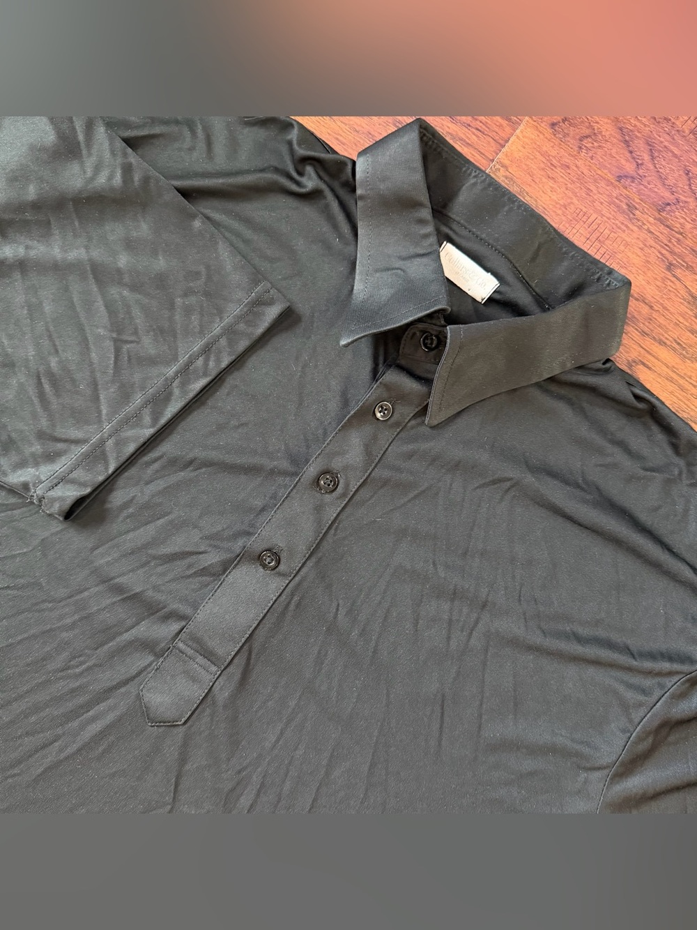 Collars and Co Dress Collar Polo Shirt Men's 2X-Large Black